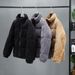 Men's Corduroy Puffer Jacket – Winter Loose Fit Thickened Stand Collar Coat, Retro Streetwear Style (M-5XL, Khaki/Black/Dark Grey)_viptrois.com