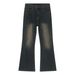 Denim Trendy Brand Versatile Casual Tall Loose Straight Flared Trousers_viptrois.com