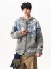 American Fair Isle Hooded Sweater For Men And Women Winter Retro Horn Button Knitted Cardigan Trendy Brand Ethnic Style_viptrois.com