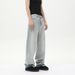 Men's Clothing Niche Design Light Colored Wide Leg Jeans Loose And Slim Straight Leg Scimitar Pants Trend_viptrois.com