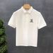 Boys' Personalized Polo Shirt, Young People's Little Bear Printed Collar, Short Sleeved T-shirt, Korean Edition, Trendy_viptrois.com