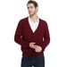 Men's Wool Blend Knit Cardigan V-Neck Long Sleeve Slim Fit Pullover Sweater For Autumn Casual Wear_viptrois.com