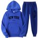 Men's Clothing Unisex Hoodie & Jogger Set – Trendy Letter Print, Fleece-Lined, Oversized Fit For Men & Women | NYC Streetwear Inspired_viptrois.com