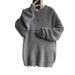 Hong Kong Style Sweater Men's Long-sleeved Youth New Trend Loose Bottoming Shirt Round Neck Pullover Harajuku Solid Color Knitted Sweater_viptrois.com