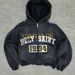 2025 Harajuku Y2K Autumn HOLKY SAINT1994 Hooded Sweatshirt Zipper Gradient Spray Paint Long Jacket_viptrois.com