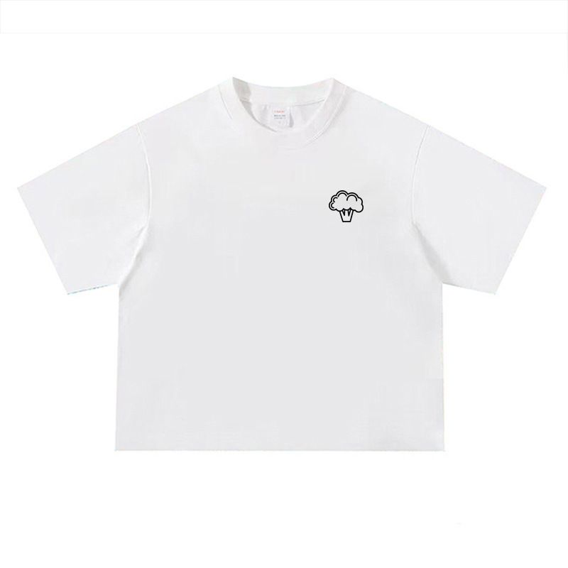 American Hip Hop Street Short Sleeve Heavyweight 240g Cotton Heavy Top With Loose Drop Shoulder Sleeves Square_viptrois.com
