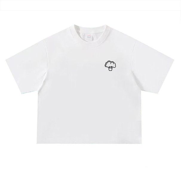 American Hip Hop Street Short Sleeve Heavyweight 240g Cotton Heavy Top With Loose Drop Shoulder Sleeves Square_viptrois.com