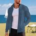 Men's Clothing Men's Lightweight Fleece Zip-Up Sweater - Casual Loose Fit Knit Jacket (4 Colors, S-3XL)_viptrois.com