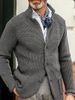 New Fashion-British Casual Long Sleeve Solid Color Knit Jacket For Men_viptrois.com