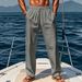 Men's Clothing Men's Hip Hop Breathable Linen Loose Casual Sports Trousers_viptrois.com