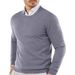 Men’s Classic Crewneck Sweater – Soft Acrylic Knit Pullover (Navy/Burgundy/Army Green/Black/Beige/Light Gray, M-XXXL)_viptrois.com
