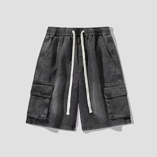 Men's Clothing Summer Retro Fashion Brand Denim Shorts Unisex American Workwear Casual Shorts Loose Large Size Shorts_viptrois.com