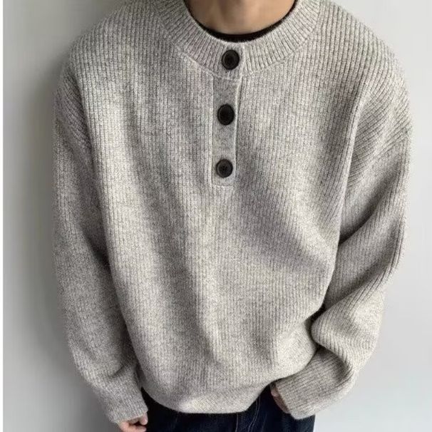 Men's Sweaters, Autumn And Winter Knitwear, Casual Versatile Tops, Base Shirts, Trendy Jackets_viptrois.com