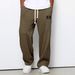 European American Cross-Border Quick-Dry Men's Spring And Autumn Trendy Loose Draped Straight-Leg Sweatpants Wide-Leg_viptrois.com