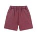 Men's Clothing Pique Cotton Wax-Dye Shorts – Vintage Washed, Relaxed Fit, Side Slit Design, Breathable Casual Basics (S-XXL, 71% Cotton, No Stretch)_viptrois.com
