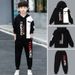 Teenage and guys Children's clothing boys spring suits 2024 new models for middle and large boys handsome sweatshirts two piece suits_viptrois.com