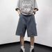 Men's Jeans Summer Thin American High Street Trendy Brand Five-Point Loose Straight Casual Washed Mid-Length Pants_viptrois.com