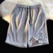 Men's Waffle Pattern Shorts With Bear Print - Casual Breathable Summer Shorts For Street Style_viptrois.com