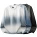 "Men's Gradient Color Pullover Sweatshirt – Trendy Round Neck Long Sleeve Top, Oversized Casual Streetwear For Teens & Young Adults_viptrois.com