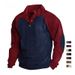 Cross-border European Size Clothing, New Spring And Autumn Men's Outdoor Raglan Sleeve Casual Stand-up Collar Loose_viptrois.com