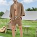 Men's Clothing Casual Shirt And Shorts Two Piece Suit New Loose Three Quarter Sleeve Shirt Men's Slim Casual Shorts Men_viptrois.com