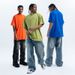 Trend Brand Small Neckline Solid Color 240G Cotton Cover Silk Cool Short Sleeve Loose Basic T-Shirt_viptrois.com