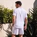 Men's Clothing Linen Short Sleeve Shirt Set Linen Summer Loose Casual Cotton Linen Cardigan Shirt Shorts_viptrois.com