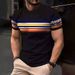 2025 Popular Short-sleeved T-shirt, Suitable For Both Inner And Outer Wear, Loose-fitting With Stripes_viptrois.com