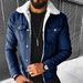 2023 Autunm And Winter Men's Lamb Wool Light Denim Jacket Slim Jacket Denim Jacket Jean Coat Mens Casual Denim Outwear_viptrois.com