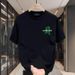 Young Men's Style Heavyweight Cotton T-Shirt Short-Sleeved Round Neck Summer Trendy Print Loose Versatile Top_viptrois.com