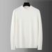 Half High Neck Sweater, Base Knit Sweater, Solid Color Long Sleeved Sweater_viptrois.com