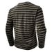 Men's Long Sleeve Henley Shirt – Vintage Striped Cotton Blend Tee With 3-Button Placket (Breathable Mid-Weight Fabric)_viptrois.com