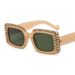 Small Square Frame Sunglasses For Women, Fashionable Square Frame Diamond Studded Travel Sunglasses, Personalized Sun Glasses_viptrois.com