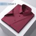 Men's Clothing 7A Antibacterial Mulberry Silk Short Sleeved Men's Shirt Solid Color Professional Business Casual Men's Wear Bamboo Fiber Ice Silk_viptrois.com