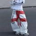 Vintage Chain Print White Jeans – Men's Baggy Straight-Leg Denim Pants (S-3XL, Hip-Hop Streetwear)_viptrois.com