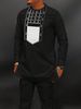 Men's Clothing Elegant Suit Pants Set Embroidery Round Neck Long Sleeve Solid Color Two Piece Social Ethnic Men's Wear Style_viptrois.com