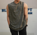 150kg Plus Size Men's Washed Vintage Vest Wax-Dyed Sleeveless Loose Fit Sports Casual T-Shirt Trend_viptrois.com
