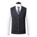 Men's Wool Blend V-Neck Sleeveless Vest - Stylish & Versatile Knit Cardigan For Casual & Smart Wear_viptrois.com