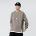 Pure Pure Autumn Kun Hai Peng Yun Men's New Heavy Loose Long Sleeve Fleece Two-Piece Crew Neck Sweatshirt For Men_viptrois.com
