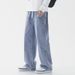 Jeans Autumn Oversized Straight Men's Loose And Trendy Ins Wide Leg Casual Long Pants_viptrois.com