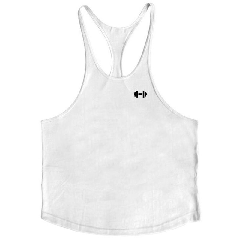Summer Sports Fitness Vest Men's Loose Sweat-absorbing Breathable Fitness Suit Basketball Training Shows Muscle Thin Shoulder Straps_viptrois.com