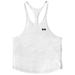 Summer Sports Fitness Vest Men's Loose Sweat-absorbing Breathable Fitness Suit Basketball Training Shows Muscle Thin Shoulder Straps_viptrois.com