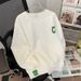 Hoodie Men's Loose Long Sleeved T-shirt Embroidered Round Neck Top Loose Plus Size Jacket_viptrois.com
