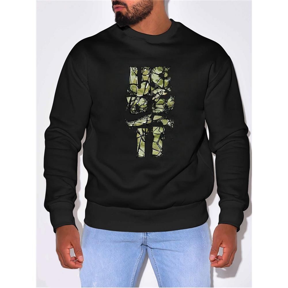 Polar Fleece Solid Color Round Neck Sweater Mens Candy Cotton Long Sleeve Working Clothes_viptrois.com