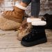 SHLIANG New Women's Thick Bottom Snow Boots Round Toe Fashionable Lace Up Short Casual Warm Cotton Shoes Winter Essential Footwear X0063_viptrois.com