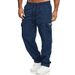 Men's Tactical Cargo Joggers Casual Streetwear With Adjustable Drawstring Waist, Multi-Pocket Utility Design Vintage Styling For Urban Exploration_viptrois.com
