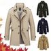 Men's Clothing Men's Long Trench Coat Large Cotton Size Jacket_viptrois.com