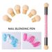 1PC Rhinestone Handle + 6PCS Sponge Head Nails Art Brushes Gradient Shading Pen Dotting Brush Painting Manicure Accessories Tool_viptrois.com