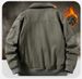 Men's Heavyweight Flight Jacket – Winter-Ready Polyester Shell With Utility Pockets, 5XL Sizing & Storm Collar(Khaki/Army Green/Black)_viptrois.com