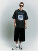 Vintage Washed "MOMENT Enjoy Every Moment" Smiley Graphic 230g Cotton T-Shirt Men's Casual Streetwear Tee_viptrois.com